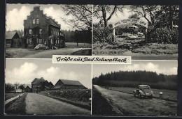 AK Bad Schwalbach, Gasthaus-Pension Zur Schanze Mit Gartenlokal Und Automobil  - Bad Schwalbach