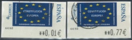 SPAIN - 2003 - EUROPA CONSTITUTION STAMP LABEL SET OF 2 OF DIFFERENT VALUES, USED . - Oblitérés