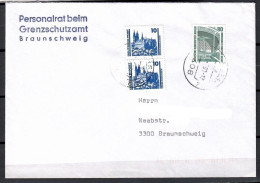 MiNr. 1342 C + DDR 2x 3344; MiF Auf Portoger. Brief Von Duderstadt Nach Braunschweig; B-2415 - Lettres & Documents