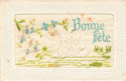 FETES - VOEUX - Bonne Fête - Broderie - Signe - Fleurs - Lac - Carte Postale Ancienne - Autres & Non Classés