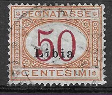 LIBIA COLONIA ITALIANA - 1915 - SEGNATASSE C. 50 - USATO (YVERT TX 6 - MICHEL RS 6 - SS SG 6) - Libyen