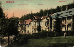 T2/T3 1911 Bártfafürdő, Bardejovské Kúpele, Bardiov, Bardejov; Dr. Blumenfeld, Antal és Erzsébet Villa. Eschwig Ede és H - Unclassified