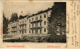 T3 1904 Bártfafürdő, Bardejovské Kúpele, Bardiov, Bardejov; Széchenyi Szálloda. Divald Adolf 35. / Hotel (Rb) - Zonder Classificatie