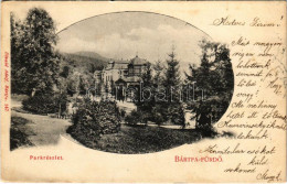 T2/T3 1905 Bártfafürdő, Bardejovské Kúpele, Bardiov, Bardejov; Park. Divald Adolf 147. (EK) - Non Classés
