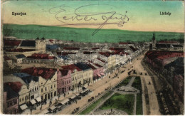 T2/T3 1915 Eperjes, Presov; Látkép, üzletek, Piac. Eisenstädter I. Gyula Kiadása / General View, Shops, Market (EK) - Unclassified