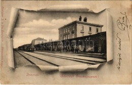 * T2/T3 Érsekújvár, Nové Zámky; Indóház, Vasútállomás. Conlegner J. és Fia Kiadása / Railway Station. Art Nouveau (fl) - Non Classés