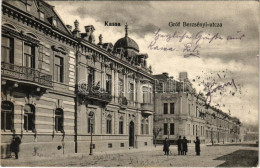 T3 1907 Kassa, Kosice; Gróf Bercsényi Utca. László Béla Kiadása / Street View (fa) - Unclassified