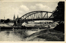 T2/T3 1934 Komárom, Komárno; Kikötő A Híddal / Port, Bridge (fa) - Unclassified