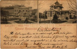 T2/T3 1905 Komárom, Komárnó; Tiszti és Eszterházi Pavilon. Freisinger Mór Kiadása / Pavilions (EK) - Unclassified