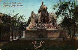 T3 1912 Pozsony, Pressburg, Bratislava; Petőfi Szobor / Petőfi Denkmal / Statue, Monument (ragasztónyom / Glue Marks) - Zonder Classificatie
