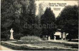 T2/T3 1907 Pöstyén, Pistyan, Piestany; Parkrészlet. Gipsz H. Kiadása / Park, Statue (EK) - Unclassified
