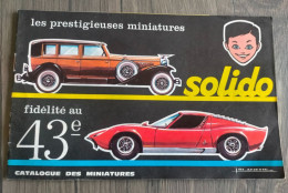 Catalogue SOLIDO 1968 ALPINE FORD GT MUSTANG ALFA ROMEO PORSCHE BMW CHAR AMX 30 JEEP CITERNE ELF TRACTEUR TTBE - Sonstige & Ohne Zuordnung