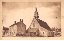 89 - CHAMPS - SAN45424 - La Place Et L'Eglise - Champs Sur Yonne