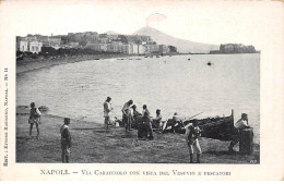 ITALIE - NAPOLI - SAN45646 - Via Caracciolo Con Vista Del Vesuvio E Pescatori - Napoli (Naples)