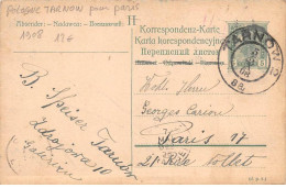 POLOGNE - SAN45707 - Tarnow Pour Paris - 1908 - Pologne