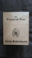 Ancienne Boite à Cigare En Bois Henri Wintermans (25 Corona De Luxe), Port Offert. - Schnupftabakdosen (leer)