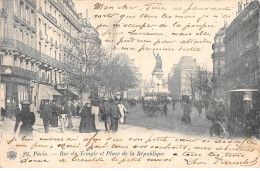 75010-SAN59843-PARIS.Rue Du Temple Et Place De La République - Distretto: 10