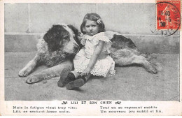 Animaux - N°85560 - Lili Et Son Chien (berger ???) - Mais, La Fatigue Vient Trop Vite ... Subtil Et Fin - Dogs