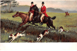 Sports - N°85604 - Chasse - Meute Et Cavaliers Sautant Une Haie - Chasse à Courre - Caza