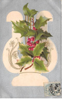 Noël - N°85459 - Branche De Houx Décorant Une Lyre - Carte Gaufrée - Autres & Non Classés