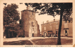 47-AM21906.Houeillès.Eglise Et Place - Autres & Non Classés