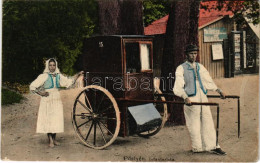 T3 1914 Pöstyén, Pistyan, Piestany; Infanteristák, Fürdőkocsi (tolókocsi) / Curhotel Infanterist / Spa Carriage, Folklor - Unclassified