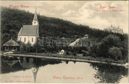 T2 1906 Tátralomnic, Tatranská Lomnica (Magas-Tátra, Vysoké Tatry); Palota Szálloda és Templom. Franz Pietschmann 1906.  - Unclassified