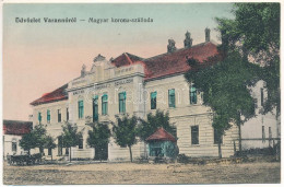 ** T2/T3 Varannó, Vranov Nad Toplou; Magyar Korona Szálloda. Spira Ábrahám Kiadása. D.K.F.E. 1915-11. / Hotel (EK) - Unclassified
