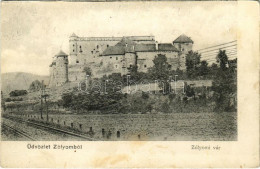 T2/T3 1905 Zólyom, Zvolen; Vár, Vasút / Zvolensky Zámok / Castle, Railway Tracks (fl) - Unclassified