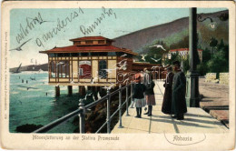 * T3 1908 Abbazia, Opatija; Mövenfütterung An Der Slatina Promenade / Sirály Etetés A Sétányon, Hunyadi János Keserűvíz  - Non Classificati