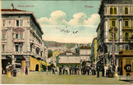 T2/T3 1909 Fiume, Rijeka; Piazza Adamich, Vida Del Lido, Hotel Cafe - Non Classés