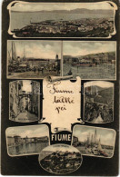T3 1911 Fiume, Rijeka; Arco Romano, Via Del Molo, Palazzo Adria E Governo Marittimo, Stretto Di Fiumara, Canalede La Fiu - Sin Clasificación
