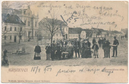 * T3 1901 Kőrös, Krizevac, Krizevci; Strosmajerova Ulica / Utca, Zsinagóga. Jakob Breyer Kiadása / Street View, Synagogu - Non Classés