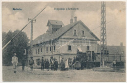* T2/T3 1919 Homokrév, Mokrin; Hegedüs Gőzmalom, Vasúti Sorompó, Vonat / Steam Mill, Railway Barrier, Train (EB) - Unclassified