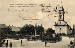 T2/T3 Kevevára, Temeskubin, Kovin; Aspern Feierlichkeit 1909 / Aspern ünnepély / K.u.K. Military Parade (fl) - Unclassified