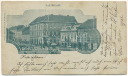 T2/T3 1898 (Vorläufer) Versec, Werschetz, Vrsac; Hauptplatz / Fő Tér, Walke Testvérek üzlete, Piac. Eduard Schmidt Kiadá - Zonder Classificatie