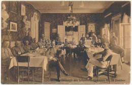 T2/T3 1914 Zombor, Sombor; Offiziersmenage Des Infanterieregiments No. 23. / 23. Gyalogezred Tiszti étkezője, Belső. Man - Zonder Classificatie