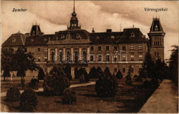 T2 1917 Zombor, Sombor; Vármegyeház. Vasúti Levelezőlapárusítás 1577. / County Hall - Unclassified