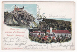 * T3 1901 Fraknó, Forchtenau, Forchtenstein; Schloss / Fraknó Vára, Látkép. S. Schön Kiadása / Castle, General View. Flo - Sin Clasificación