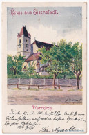 T2/T3 1898 (Vorläufer) Kismarton, Eisenstadt; Pfarrkirche / Plébániatemplom / Parish Church S: Anton Gradwohl (r) - Ohne Zuordnung
