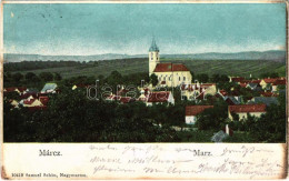 T3 1907 Márcfalva, Marz; Látkép, Templom. Samuel Schön Kiadása / General View, Church + "NAGYKANIZSA - WIEN 24 B" Vasúti - Zonder Classificatie