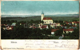 T3 1907 Márcfalva, Marz; Látkép, Templom. Samuel Schön Kiadása / General View, Church + "NAGYKANIZSA - WIEN 24 B" Vasúti - Unclassified