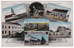 T2/T3 1917 Nagymarton, Mattersdorf, Mattersburg; Római Katolikus Templom, Szálloda A Postához, Állami Elemi Iskola, Pály - Unclassified