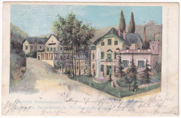 * T2/T3 1901 Savanyúkút, Sauerbrunn; Curhaus / Gyógyterem. Michael Stelzmüller Kiadása / Spa, Bath (EK) - Unclassified