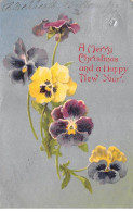 Fleurs - N°85670 - A Merry Christmas And A Happy New Year - Pensées - Flowers