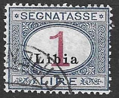 LIBIA COLONIA ITALIANA - 1915 - SEGNATASSE L. 1,00 - USATO (YVERT TX 8 - MICHEL RS 8 - SS SG 8) - Libia