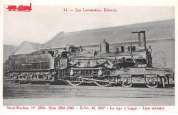 Chemins De Fer - N°85983 - Les Locomotives Illustrées 34 - Nord-Machine N°2876 - Trains