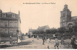 60-AM22365.Montjavoult.N°38.Place Et Eglise - Montjavoult