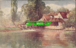 R504004 Panel Greeting Card. House. Pond. Painting. Postcard. C. W. Faulkner. Wi - Welt