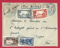 !!! AOF, LETTRE EN FRANCHISE PAR AVION DE LA BASE AÉRONAVALE DE DAKAR, SÉNÉGAL POUR LA FRANCE DE 1941 - Covers & Documents